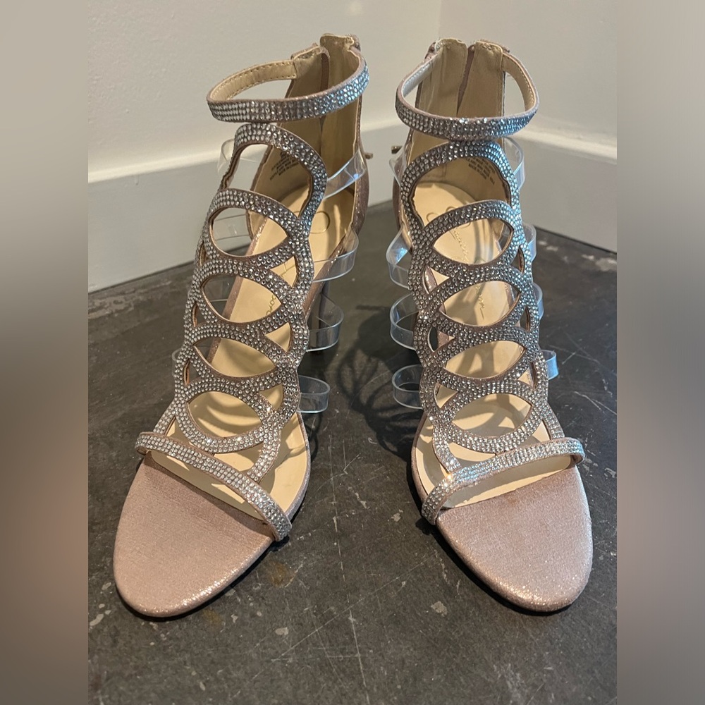Jessica Simpson sandals.  New in box.  Size 9.  Rose Gold.